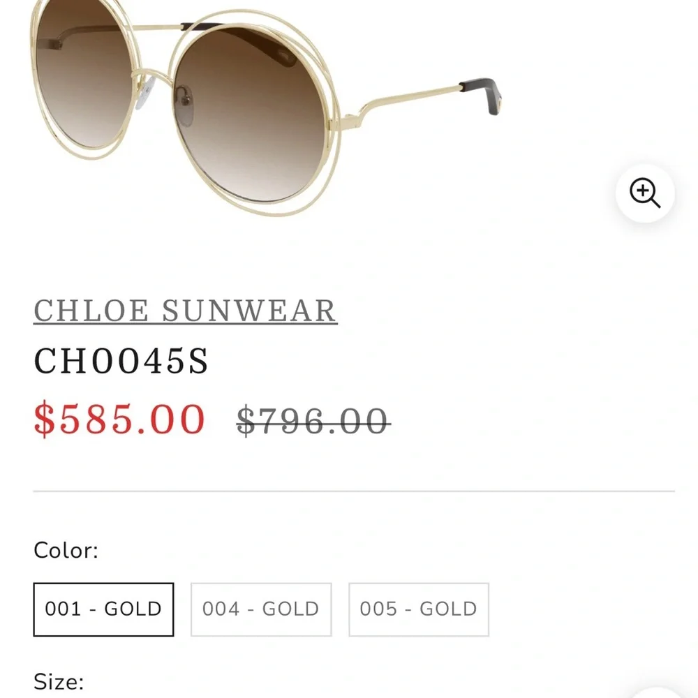 Chloè Carlina Sunglasses Gold - Picture 8 of 16